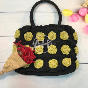Vietnam hecho a mano ganchillo bolsas con cremallera de ganchillo bolsas con flores - Product Image 1