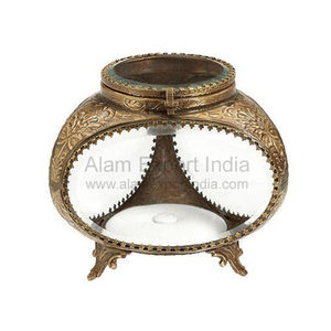 Dernière conception boîte à bijoux en verre biseauté bijoux en verre miroir antique et boîte de rangement - Product Image 1