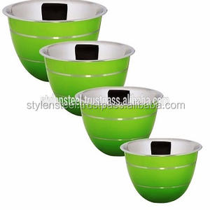 <b>Mixing</b> <b>Bowls</b> Steel <b>Bowl</b> Deep <b>Mixing</b> <b>Bowl</b> With Color Stainless Steel Wholesale Cheap Deep Food Grade Fruit <b>Large</b> Salad - Product Image 3