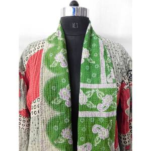 Vêtements d'hiver sexy pour femmes, manteau fait à la main pour filles, kantha - Product Image 3