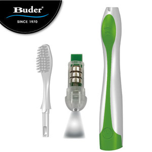 «Taiwan Buder» HOREY B.MED T1-1 Cepillo de dientes LED de viaje con cerdas de nailon suaves alimentadas por batería para uso doméstico, uso de adultos y niños - Product Image 4
