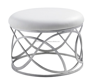Taburete redondo con marco de Metal de estilo clásico de diseño de tendencia con Tapa de cuero, suministros al por mayor, el último taburete para niños en gran oferta - Product Image 1