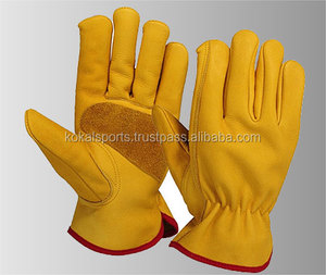 Premium Grain Cow Leather <b>Driver</b> Work <b>Gloves</b> - Product Image 1