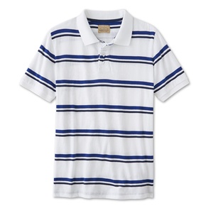 Piqué de algodón a rayas bordado personalizado para camiseta de alta calidad de punto de talla grande patrón de logotipo lavado biológico lavado - Product Image 5