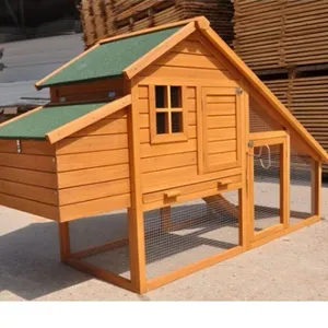 China suppliers wooden chicken coop chicken cages with pull-out tray and large run