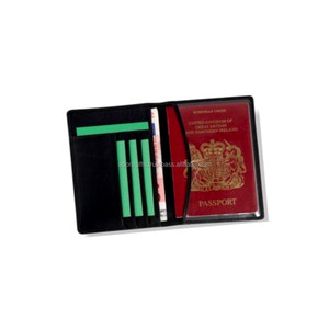 Porte-passeport pour portefeuille protecteur en cuir véritable - Product Image 1