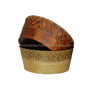 Jardinière en métal gaufré ferme décoration extérieure jardin pots en fer métal et jardinière lot de 2 décorations pour la maison - Product Image 4