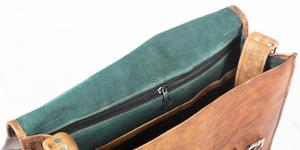 Wholesale Customized Genuine Leather Vintage Flap Closure Waterproof Autumn/Winter Travel Office Casual Cross Body Sling Satchel - Product Image 4