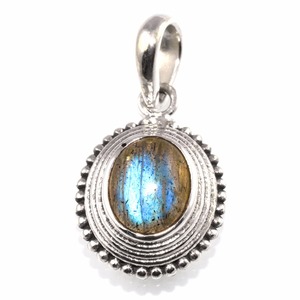 Véritable Power Fire Labradorite 925 pendentif en argent Sterling, nouveaux arrivages de bijoux en argent, bijoux en argent de Style indien - Product Image 1