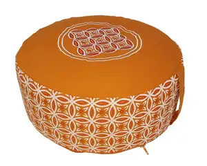 Custom logo meditation cushion zafu wholesale rate cotton filling Indian supplier