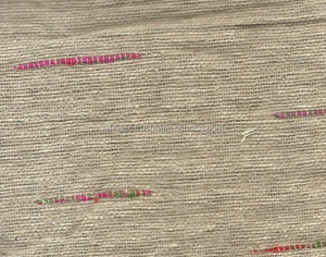 100% <strong>Linen</strong> Silk <strong>Fabric</strong> with <strong>White</strong> Lines Yarn Dyed Pattern Organic and Knit for Shirts Sofas Cars Cushions Home Use