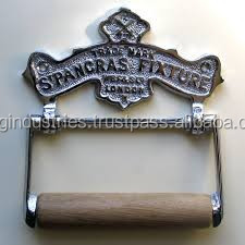 OMG Industries Bathroom Accessories Wall Mounted Toilet <b>Roll</b> <b>Paper</b> Holder in Solid Brass - Product Image 6