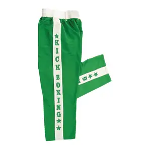 Premium Kwaliteit Kickboxing Broek 100% Polyester Gemaakt Custom Logo Boksbroek Voor Mannen Maat