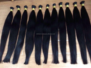 Extensions de cheveux humains Remy vietnamiens en vrac 100% naturels sans fibres synthétiques 8 "-30" longueur 100g/pièce - Product Image 5