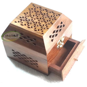 Perceuse de plein air de styliste, encensoir en bois sculpté à la main et à la main, trous de forage bakhoor - Product Image 1