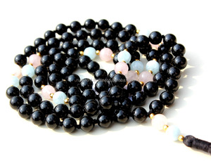 Collier de perles Mala spirituelles indiennes Piedras Naturales cristal pierres de guérison nouées gland perle collier de perles de mode - Product Image 4