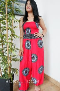 Bali Clothing Hand Pattern Rayon Printing <b>Jumpsuit</b> - Product Image 5