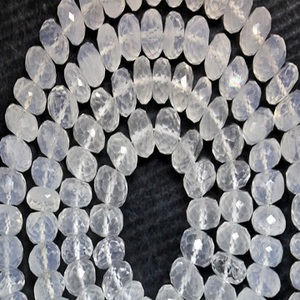 Cuentas de piedra Natural de cuarzo de hielo de 8 pulgadas, abalorios facetados, 1 hilo, pulsera, collar, pendiente, DIY, venta al por mayor - Product Image 1