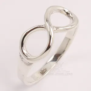 Cincin Polos Desain Sederhana Simpul Celtic Tanpa Batu Polos Perak Sterling 925 Cincin Pilih Semua Ukuran! Produsen