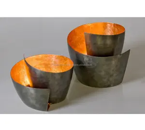 Decorative Iron Metal Ring Shaped Soy candle Tealight | Christmas Decor T Light Candle