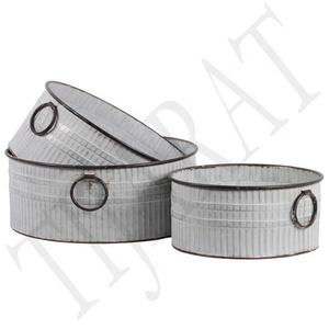 Macetas de hierro para jardín, bañera galvanizada, macetas de jardín - Product Image 1