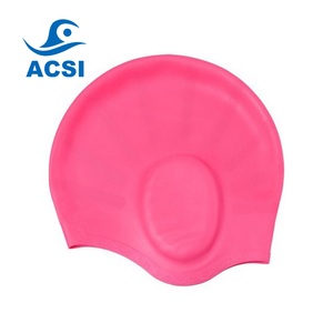 Bonnet de bain imperméable en silicone à haute élasticité avec couvercle d'<span class=keywords><strong>oreille</strong></span> - Product Image 1