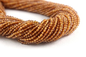 Collar de cuentas de piedra Natural de 12,5 ", Micro facetado, hebra larga, piedra preciosa de hessonita, oferta con descuento al por mayor - Product Image 4