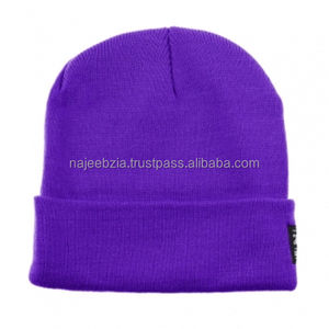 Promoción Logotipo personalizado Gorro de punto de invierno Gorro de gofres con calavera acrílica Gorros de esquí lisos al por mayor de Pakistán - Product Image 1