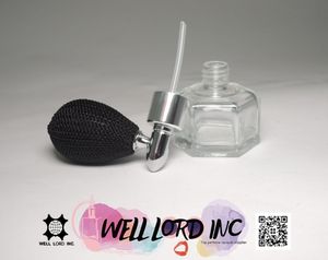 Atomizador de bombilla de perfume de vidrio hexagonal de 8ml con tapa de rosca Manejo de superficie de impresión de pantalla - Product Image 5