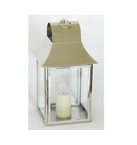 Portavelas de linterna de cristal de aluminio hecho a mano de alta calidad para decoración de hogar, oficina y boda para Navidad - Product Image 1