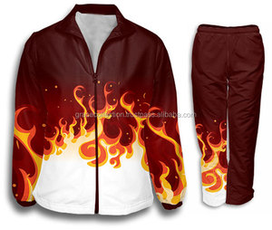 Survêtement professionnel de sport avec motif de feu par sublimation à chaud - Product Image 1