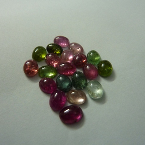 พลอยรูปวงรีทัวร์มาลีนหลายสีตัดละเอียดและขัดเงาอัญมณีธรรมชาติแบบหลวมพร้อมการรักษาความร้อนสำหรับเครื่องประดับ - Product Image 2