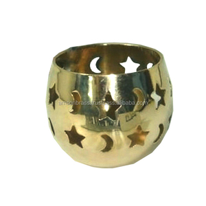 Cuenco de latón para decoración navideña, portavelas votivo - Product Image 1