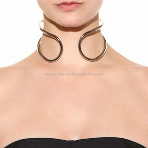 Collar de latón informal de moda de alta calidad 2018, joyería chapada en oro hecha a mano para compromiso, regalo de boda o fiesta - Product Image 1