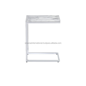 Modern Style Bed & <b>Sofa</b> <b>Side</b> Metal <b>Table</b> with Marble Top <b>for</b> Low Spaces & Various Rooms Tea <b>Table</b> <b>for</b> Your Home - Product Image 1