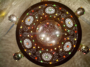 Lustre traditionnel grand format Zahereen BR235, reproduction antique de style turc/arabe, en laiton, à économie d'énergie, dimmable, 19 lumières, 110/220V, pour hôtel - Product Image 3