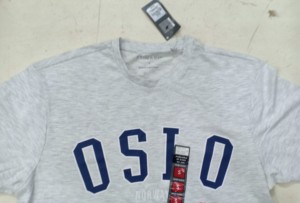 T-shirts et shorts pour hommes de marque originale, décontractés, en coton, grande taille, respirants, col rond côtelé, teint en pièce, lot de stock du Bangladesh - Product Image 2
