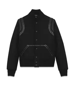 유연한 납품 최신 디자인 평야 색깔 형식 주문 Leatherman 대학 varsity 모직 재킷
