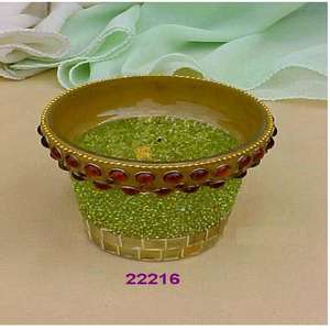 Fournisseur de l'usine Design moderne Bougeoir en verre Verre et perles Photophore Votive Holder - Product Image 1