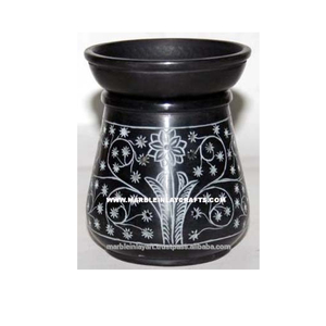 Soapstone Aroma <b>Oil</b> <b>Lamp</b>, Handmade Decorative <b>Burner</b> - Product Image 1