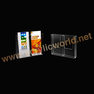 Estante de exhibición de folletos de acrílico de mesa transparente personalizado - Product Image 1