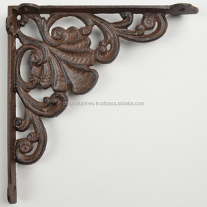 Supports d'étagères muraux en fonte noire de style antique, robustes, pour la vente en gros, style vintage, supports d'étagères de type échafaudage - Product Image 5