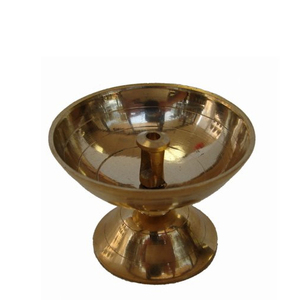 Quemador de incienso de latón, Metal pulido brillante - Product Image 1