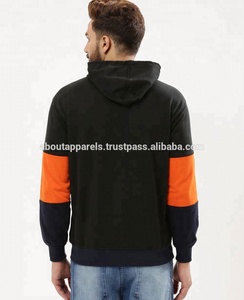 Nueva moda de moda Unisex 100% Sudadera con capucha transpirable de algodón pesado, Sudadera con capucha transpirable de bloque de Color para hombres - Product Image 2