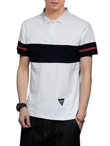 Piqué de algodón a rayas bordado personalizado para camiseta de alta calidad de punto de talla grande patrón de logotipo lavado biológico lavado - Product Image 6