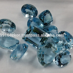 Variedad de piedras preciosas sueltas de Aguamarina natural, mezcla de formas y cortes - Product Image 5