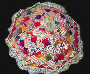 Sombrillas Indias Tradicionales para Escenario de Mehndi, Decoración de Escenario de Mehndi Musulmán Asiático, Sombrilla Tradicional India para Bodas, EE. UU. - Product Image 2