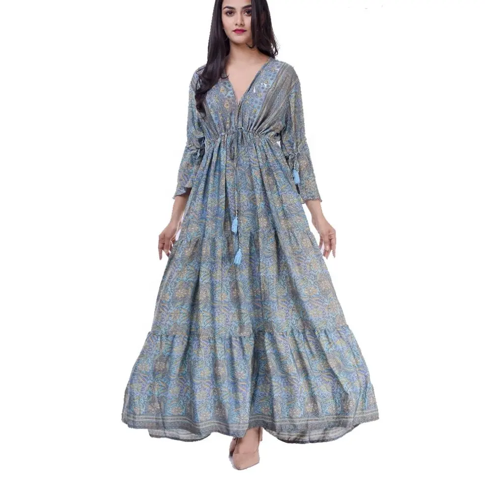 Hit In Western Market Women's Wear 2019 Sari Silk Dress