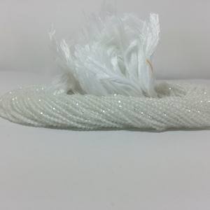 Cuentas de piedras preciosas Rondelle facetadas de topacio blanco Natural de 2mm hebra comprar en línea directo del mayorista al mejor precio proveedor directo - Product Image 1