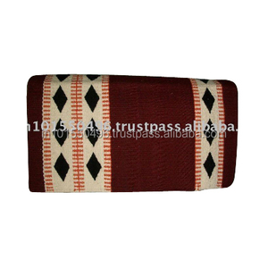 Manta de Silla de Montar 34 X 36 Hecha a Mano 100% Lana de Nueva Zelanda, Manta de Silla de Montar Occidental Personalizada para Equitación a Precio de Fábrica - Product Image 2